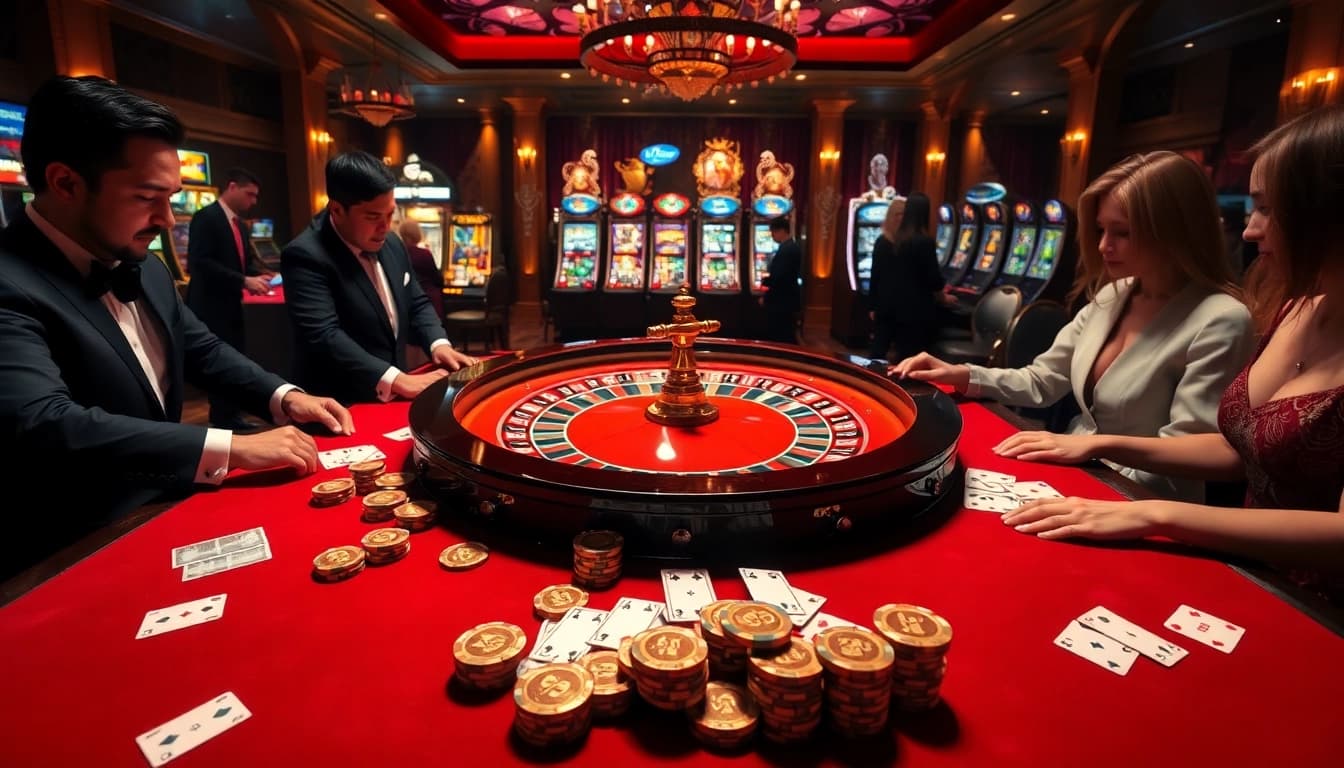 Experience thrilling gameplay at https://km881.com/ featuring luxury casino elements and engaging players.