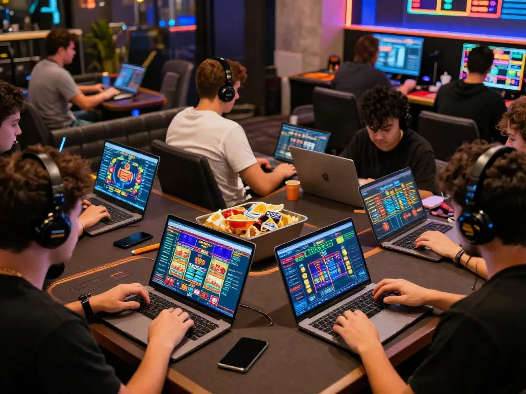 Engaging online betting experience at https://fabet.com.mx/ with players enjoying diverse games in a vibrant digital setting.