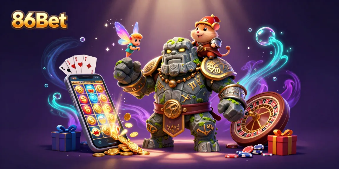 Experience the thrill of winning at 86Bet with vibrant slot games and magical characters.