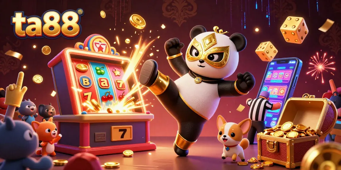 Engage with thrilling ta88 gaming as the luchador panda kicks while coins and jackpots explode.