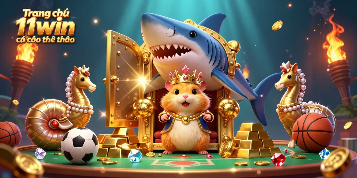 Bet on your favorite sports at Trang chủ 11win cá cược thể thao with engaging 3D illustration of vibrant gambling elements.