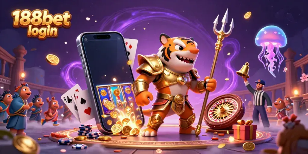 Win big with 188bet login in a vibrant underwater casino scene featuring exciting game elements.