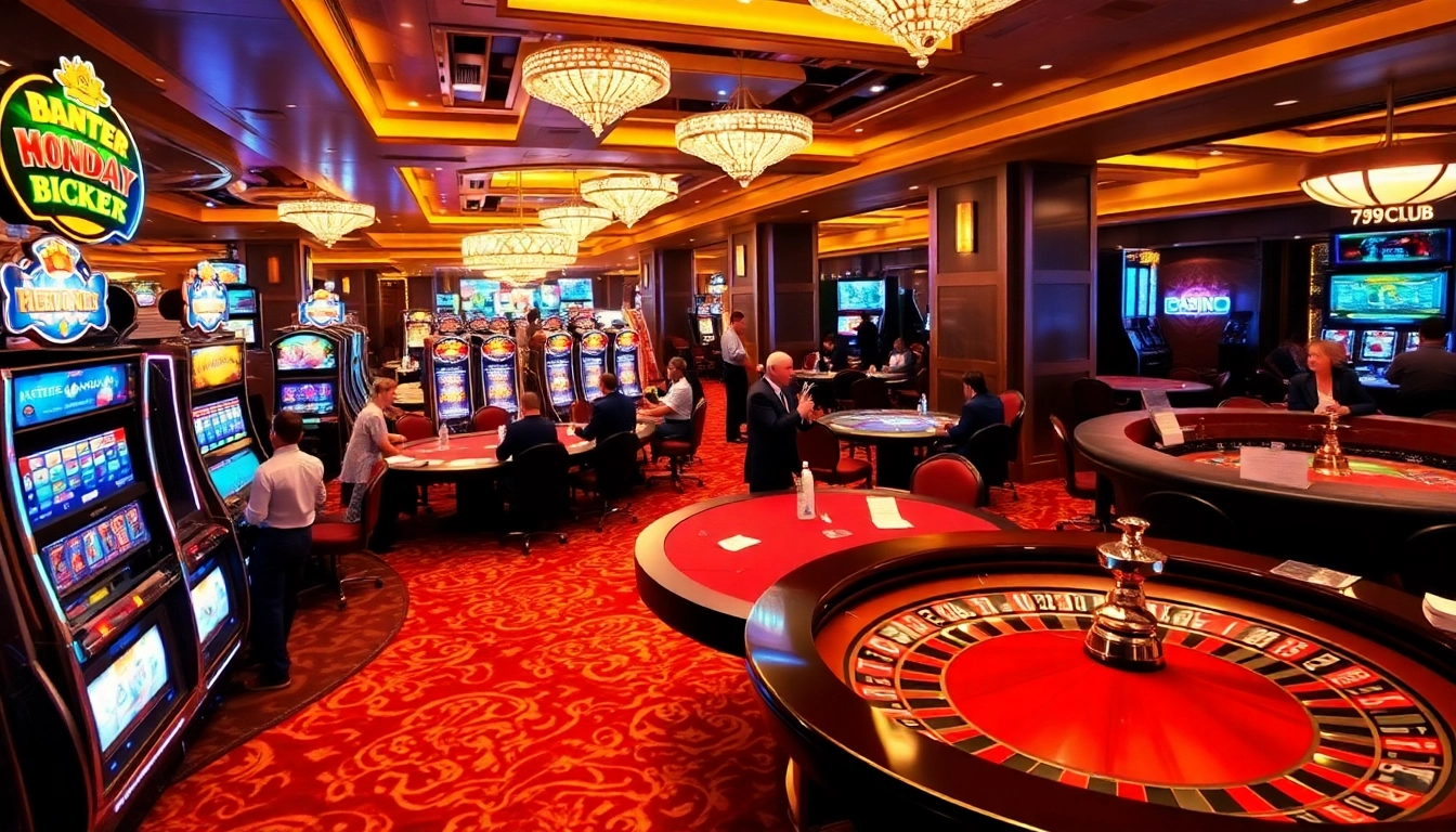 Players enjoying thrilling games at 789club's luxurious casino, showcasing excitement and engagement.