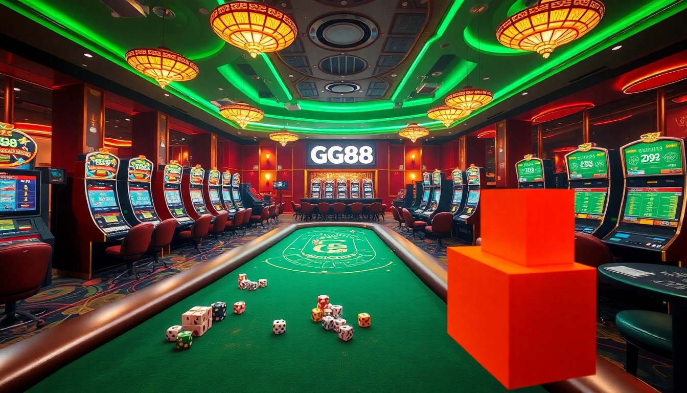 Experience thrilling gambling action at GG88 with interactive games and vibrant casino atmosphere.