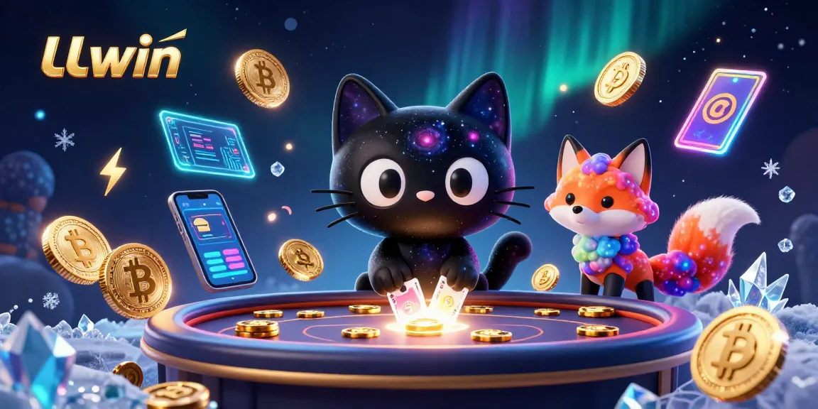 Experience winning with LLwin at a vibrant, cosmic casino featuring unique 3D characters.