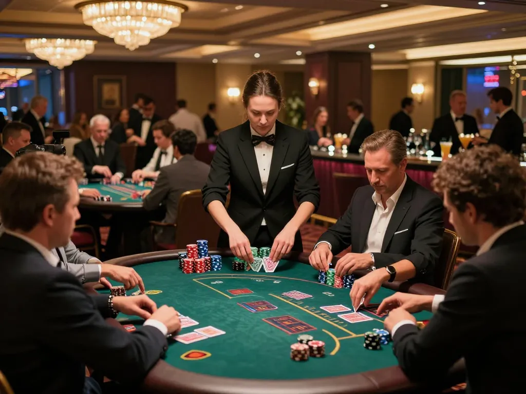 Players betting at blackjack tables in qrr99 casino atmosphere of excitement and luxury