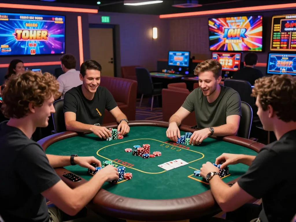 Open88 online gaming players experiencing live casino thrills with excited interactions and vibrant atmosphere.