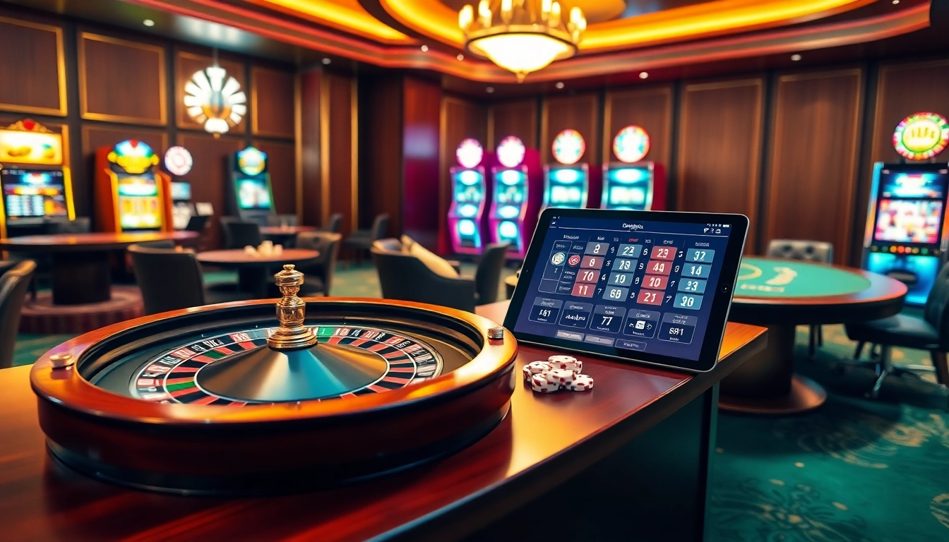 S8 casino scene with roulette wheel and poker table, inviting atmosphere for players.