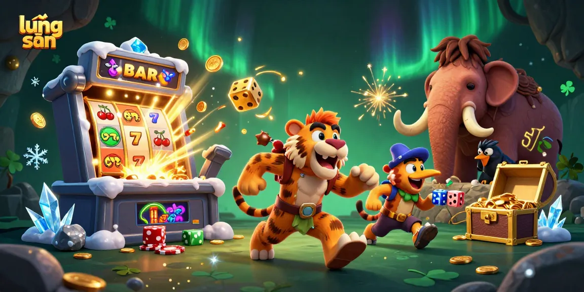 Experience thrilling lương sơn action in a vibrant 3D cartoon casino scene with striking visuals.