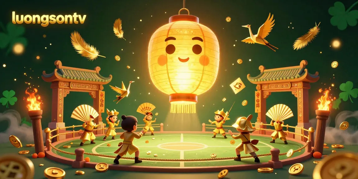 Engage with thrilling betting gameplay on luongsontv featuring vibrant golden lanterns and dynamic elements.